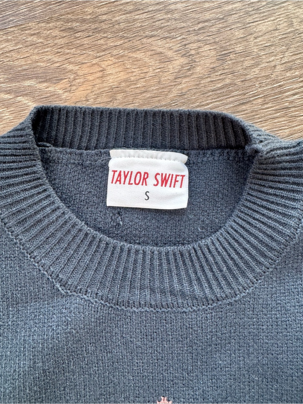 Taylor Swift Navy Argyle Crewneck Sweater - Picture 4 of 6